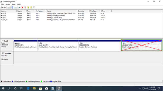 パーティションレイアウト