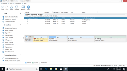 Partition réservée étendue