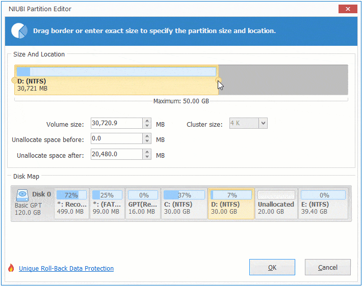 Glisser pour fusionner